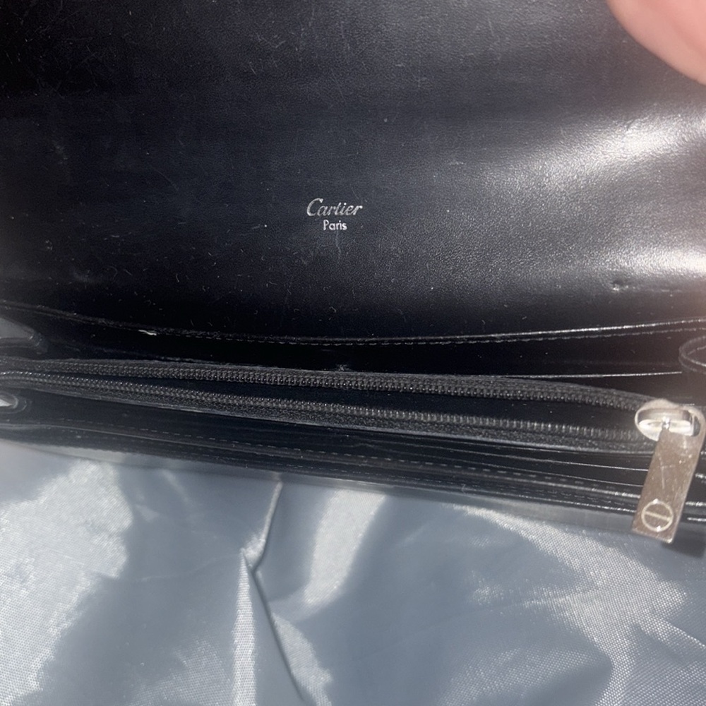 Cartier Black Leather Wallet with Silver Accent - Picture 2 of 4